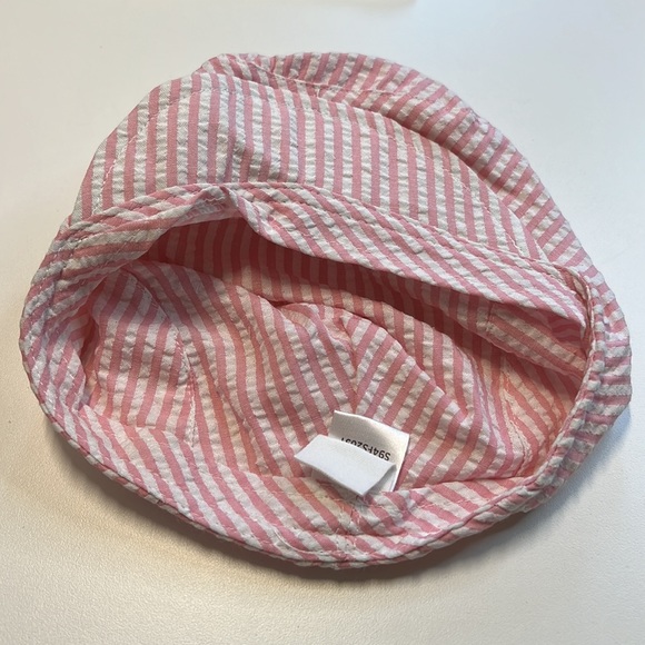 Starting Out 3PC White Collared Onesie, Pink & White Striped Shorts & Hat, NWT! - Picture 8 of 8